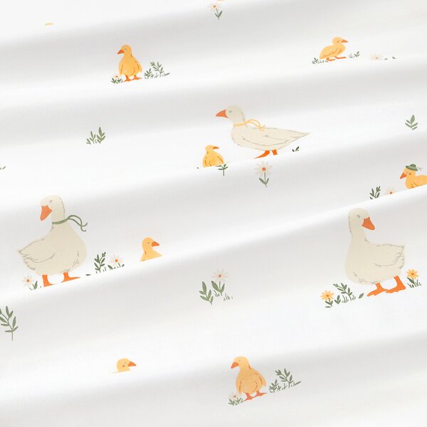 Goldea kulatý ubrus 100% bavlněné plátno - kachny Ø 160 cm