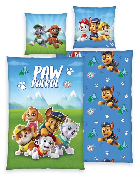 Povlečení PAW PATROL modrá, 70x90 a 140x200 cm