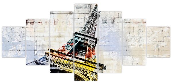 Obraz - Digitální umění Eiffelovy věže (210x100 cm)