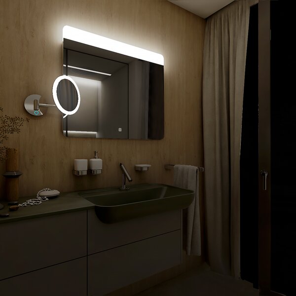 Nimco LED zrcadlo 12W, 80x70 cm s dotykovým senzorem