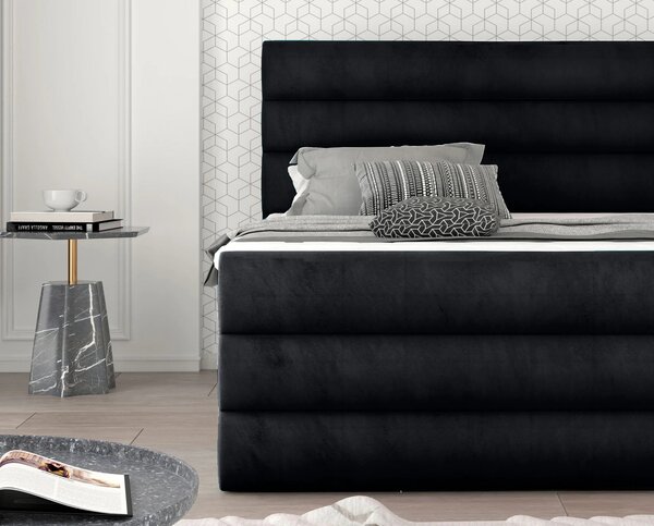 Boxspringová postel 140x200 AVENTO - černá 1