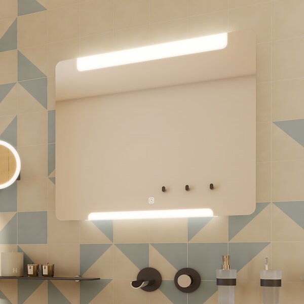 Nimco LED zrcadlo 19,5W, 90x70 cm s dotykovým senzorem