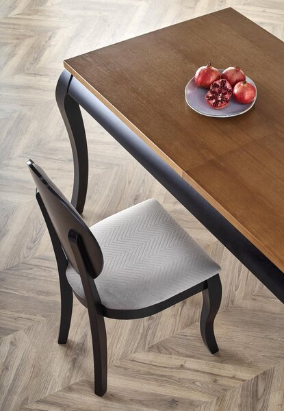 Halmar Rozkládací jídelní stůl WINDSOR 160(240)x90 tmavý dub/černý