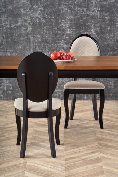 Halmar Rozkládací jídelní stůl WINDSOR 160(240)x90 tmavý dub/černý