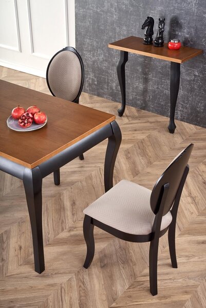 Halmar Rozkládací jídelní stůl WINDSOR 160(240)x90 tmavý dub/černý