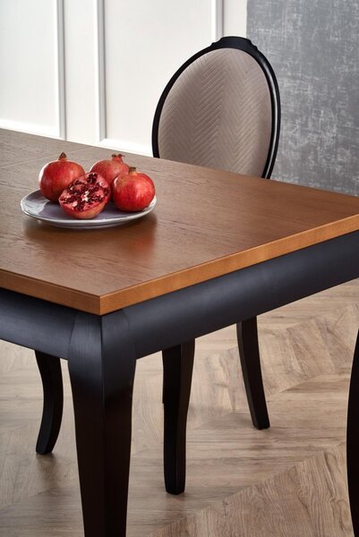 Halmar Rozkládací jídelní stůl WINDSOR 160(240)x90 tmavý dub/černý