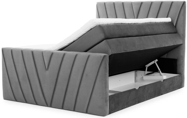 Boxspringová postel 140x200 NAVARO - tmavě šedá 1