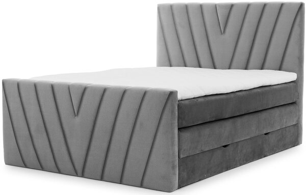 Boxspringová postel 140x200 NAVARO - antracitová 1