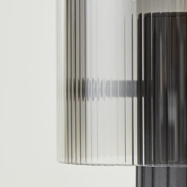 Brilliant 60135/93 Stolní lampa RIFFELINI kouřové sklo