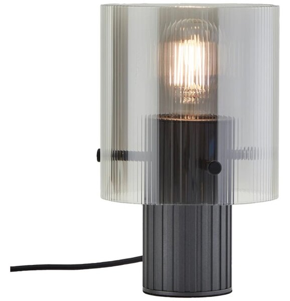 Brilliant 60135/93 Stolní lampa RIFFELINI kouřové sklo