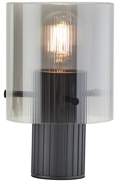 Brilliant 60135/93 Stolní lampa RIFFELINI kouřové sklo