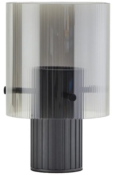 Brilliant 60135/93 Stolní lampa RIFFELINI kouřové sklo