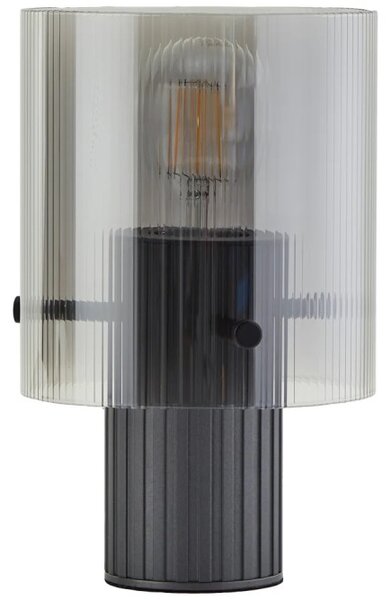 Brilliant 60135/93 Stolní lampa RIFFELINI kouřové sklo