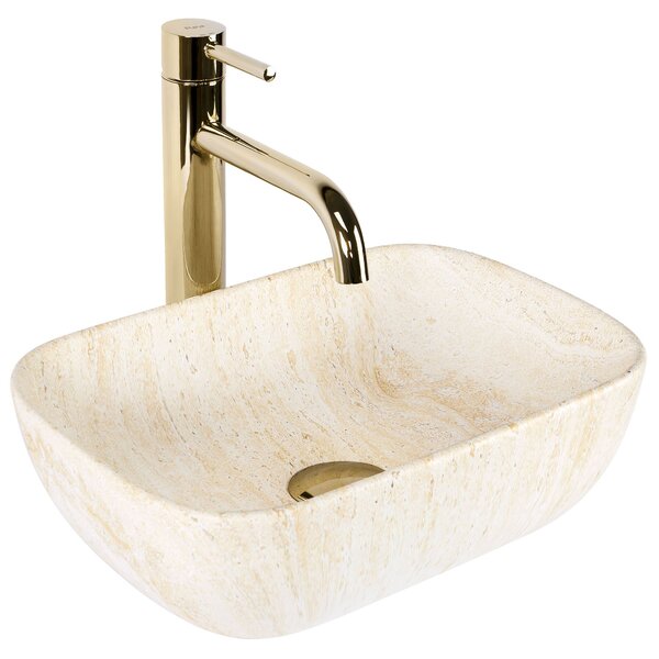 Rea Belinda Mini, umyvadlo na desku 360 x 255 x 115 cm, imitace kamene matná, REA-U4700