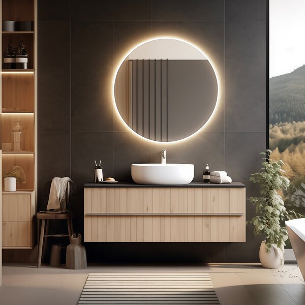 Nimco Kulaté LED zrcadlo 28W, ø 80 cm