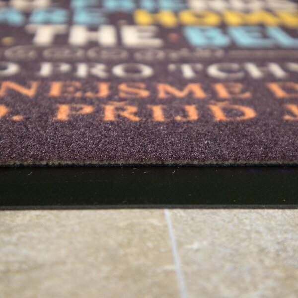 Mercury Flooring, Rohožka HELLO FRIENDS 40x60 cm - na ven i na doma, 40x60, šedá