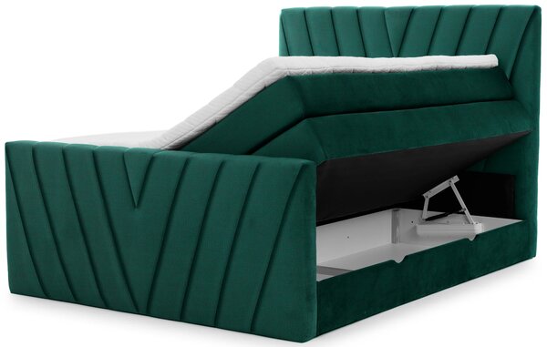 Boxspringová postel 140x200 NAVARO - zelená