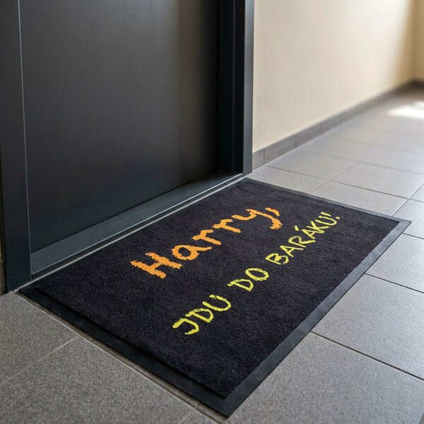Mercury Flooring, Rohožka Harry, jdu do baráku 40x60 cm, 40x60, černá