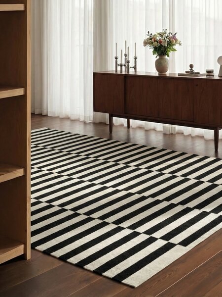 Hanse Home, Kusový koberec Vika 106207 Black White, 200x300, černobílá, ložnice
