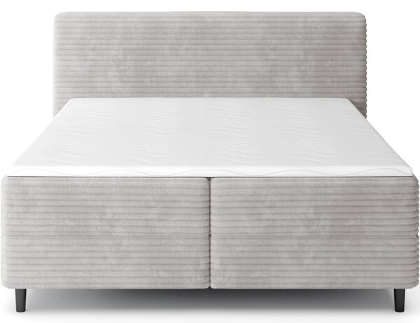 Boxspringová postel 140x200 CELINO - světle šedá
