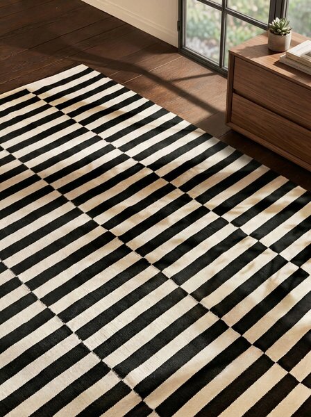 Hanse Home, Kusový koberec Vika 106207 Black White, 200x300, černobílá, ložnice