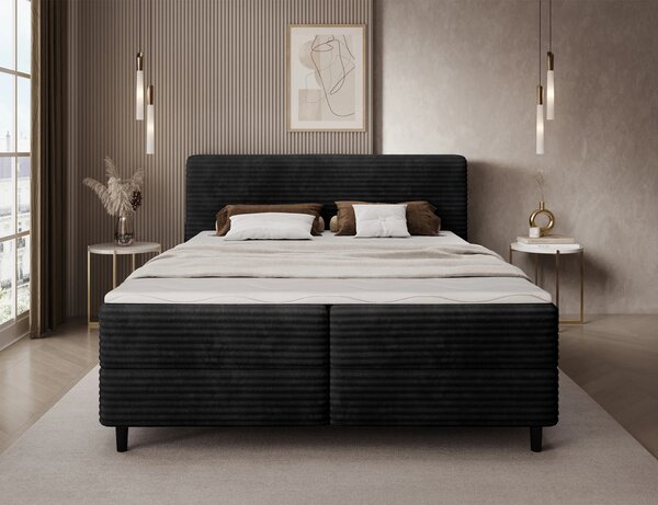 Boxspringová postel 140x200 CELINO - černá