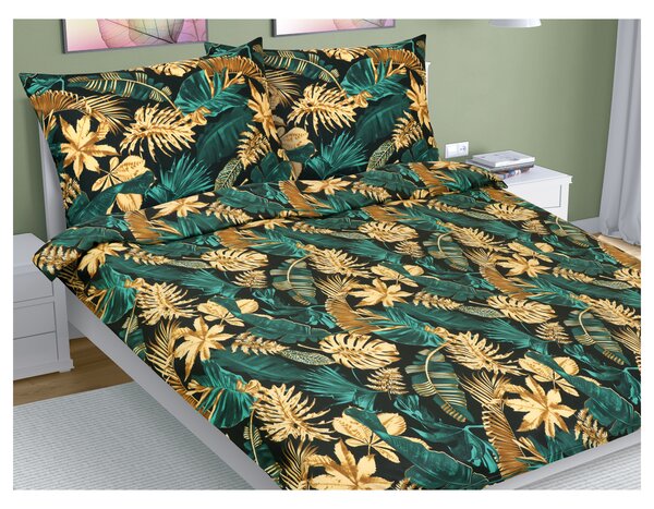 Povlečení MONSTERA ZELENÁ 70x90 a 140x200 cm