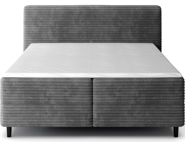 Boxspringová postel 140x200 CELINO - šedá