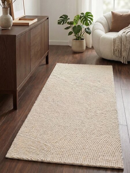 Hanse Home, Běhoun Calmio 106220 Natural White, 80x200, bílá, ložnice