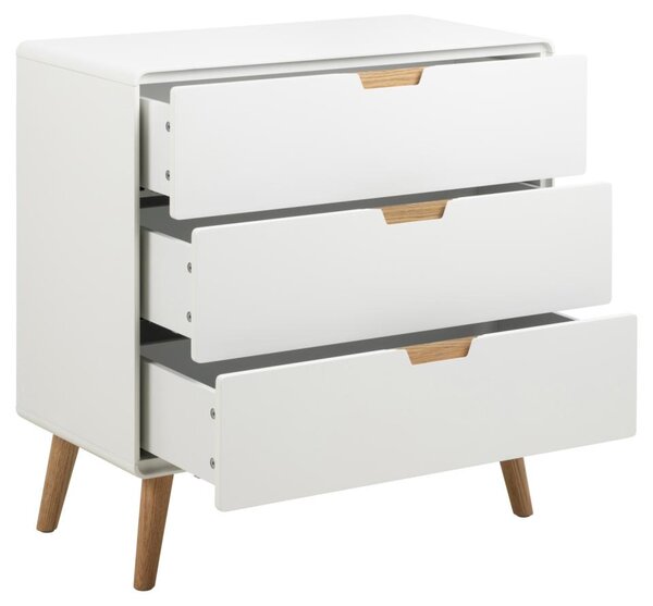 Actona Komoda Lowell 80 cm bílá/dub přírodní
