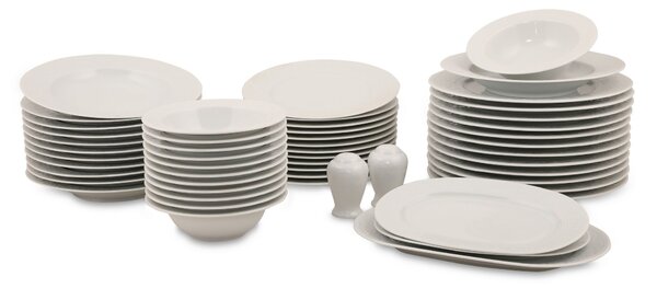 ASIR Porcelánová jídelní souprava 53 ks RUSTIK bílá