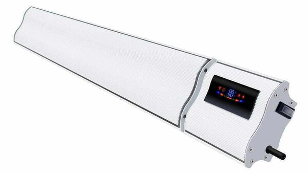 2800W a 1400W ElectricSun bílý infrazářič s termostatem, elektrický ohřívač pro montáž na stěnu a strop, s aplikací Smart Life, 180x15cm