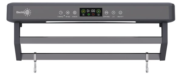 Sušák ručníků s UV sterilizátorem ElectricSun PREMIUM Grey, 450 W, do koupelny nebo kuchyně, nástěnný, 60 cm