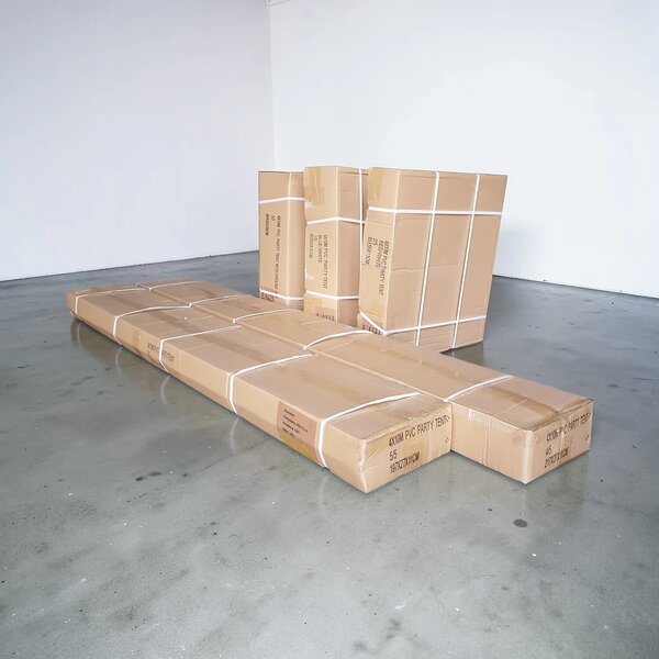 Párty stan 4x6 m STANDARD - ohnivzdorný barva Modro-bílá