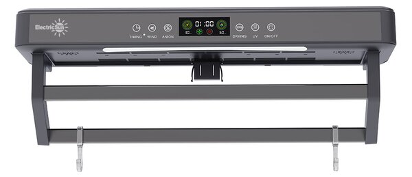 Sušák ručníků s UV sterilizátorem ElectricSun PREMIUM Grey, 450 W, do koupelny nebo kuchyně, nástěnný, 60 cm