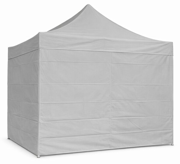Nůžkový párty stan 3x3 m ALU Premium – 4 plné bočnice barva Šedá
