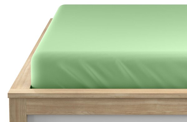 Napínací prostěradlo z mikrovlákna světle zelené 90 x 200 cm