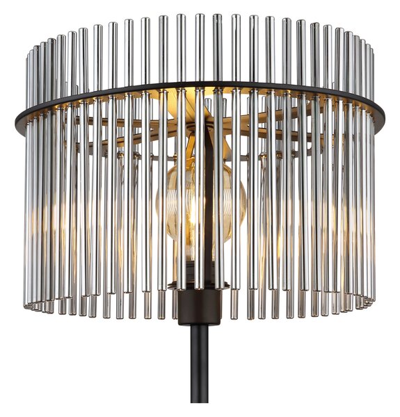 Stojací lampa GORLEY černá, výška 152 cm