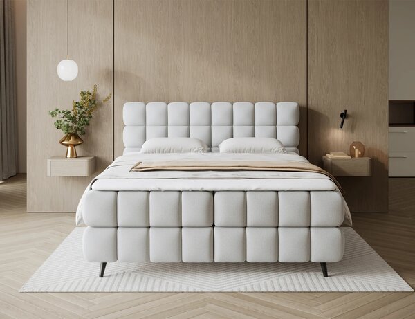 Boxspringová postel 140x200 SARVIRO - šedá