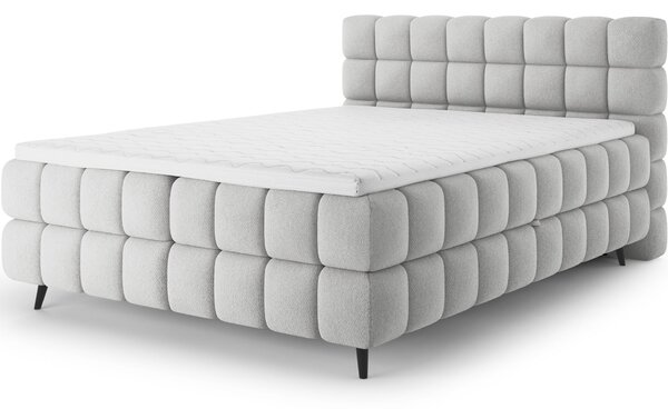 Boxspringová postel 140x200 SARVIRO - šedá