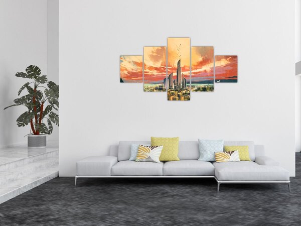 Obraz - Malované město (125x70 cm)