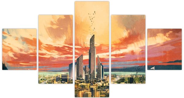 Obraz - Malované město (125x70 cm)