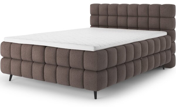 Boxspringová postel 140x200 SARVIRO - tmavě hnědá