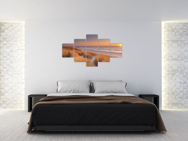 Obraz - Pláž při západu slunce (125x70 cm)