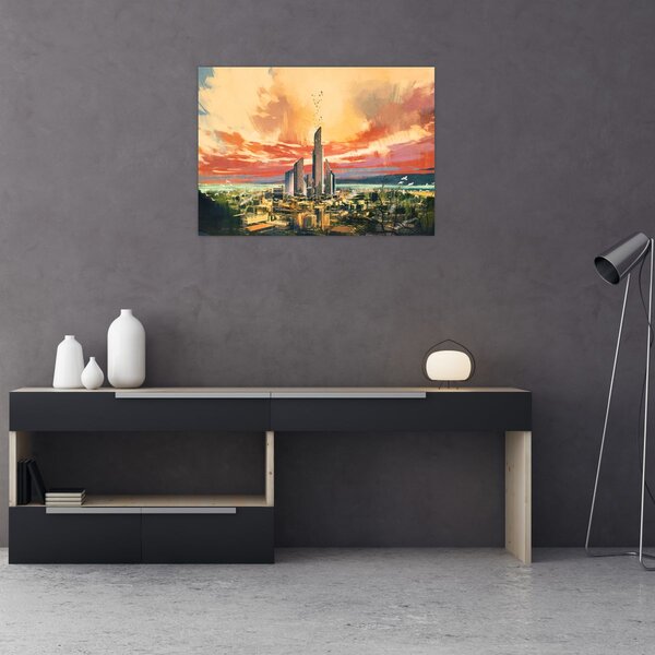 Obraz - Malované město (70x50 cm)
