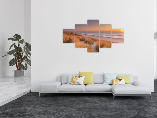 Obraz - Pláž při západu slunce (125x70 cm)