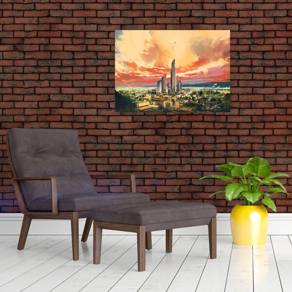 Obraz - Malované město (70x50 cm)