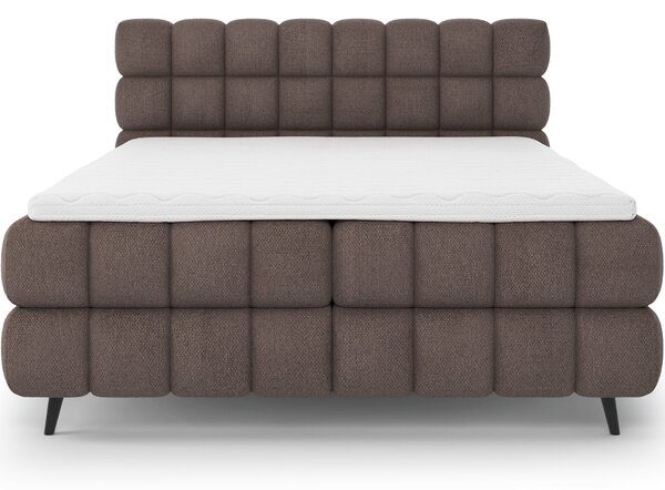 Boxspringová postel 140x200 SARVIRO - tmavě hnědá