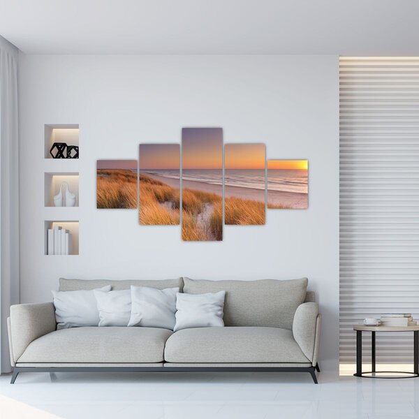 Obraz - Pláž při západu slunce (125x70 cm)