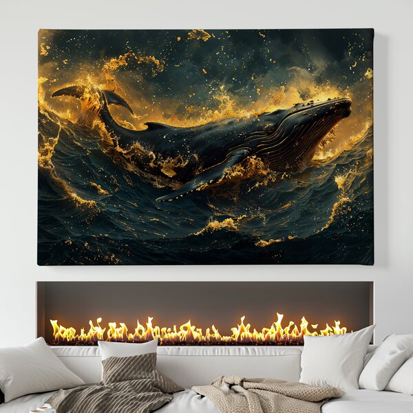 Obraz na plátně - Keporkak ve zlatém moři FeelHappy.cz Rozměr obrazu (Šířka x Výška): 40 x 30 cm